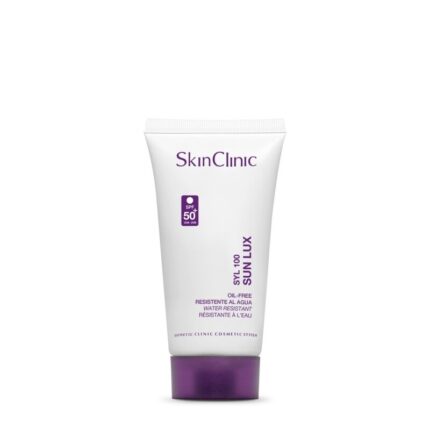 SkinClinic aukštos kokybės apsauginis kremas odai nuo saulės 50+ SPF (be aliejų, atsparus vandeniui) SYL 100 SUN LUX, 50 ml