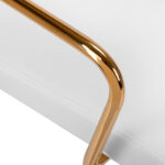 Kosmetologinė meistro kėdė QS-OF211G, auksinė, kreminė ir pilka - Image 6