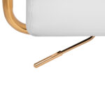 Kosmetologinė meistro kėdė QS-OF211G, auksinė, kreminė ir pilka - Image 7