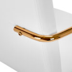 Kosmetologinė meistro kėdė QS-OF211G, auksinė, kreminė ir pilka - Image 9