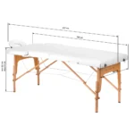 Sulankstomas masažo stalas Activ Fizjo, 2 segmentų, medinė konstrukcija, Baltos spalvos - Image 2