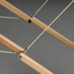 Sulankstomas medinis masažo stalas Panda Light Wood 70 Vinyl Flex K022, žalios spalvos - Image 5