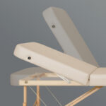 Sulankstomas medinis masažo stalas Gallo Plus Light Wood 76 Vinyl Flex K033, smėlio spalvos - Image 2