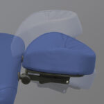 Sulankstomas masažo stalas Panda Light Wood 70 Vinyl Flex K012, tamsiai mėlynos spalvos - Image 2