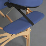 Sulankstomas masažo stalas Panda Light Wood 70 Vinyl Flex K012, tamsiai mėlynos spalvos - Image 3