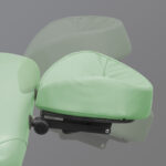 Sulankstomas medinis masažo stalas Panda Plus Light Wood 70 Vinyl Flex K022, žalios spalvos - Image 3