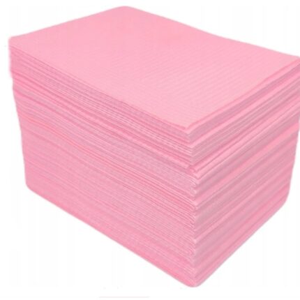 Vienkartinės neperšlampamos servetėlės, švelniai rožinės spalvos, 33x45 cm., 50 vnt.