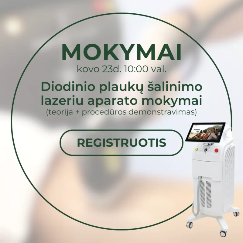Diodinio plaukų šalinimo mokymai