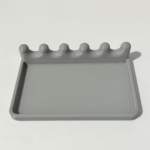 Kosmetologinių šepetėliu laikiklis, pilkos spalvos